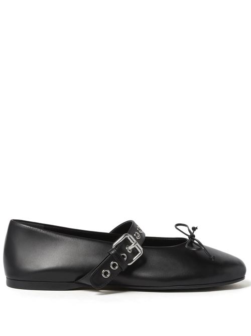 Leather black ballerina MIU MIU | 5F210EF-005070F0002